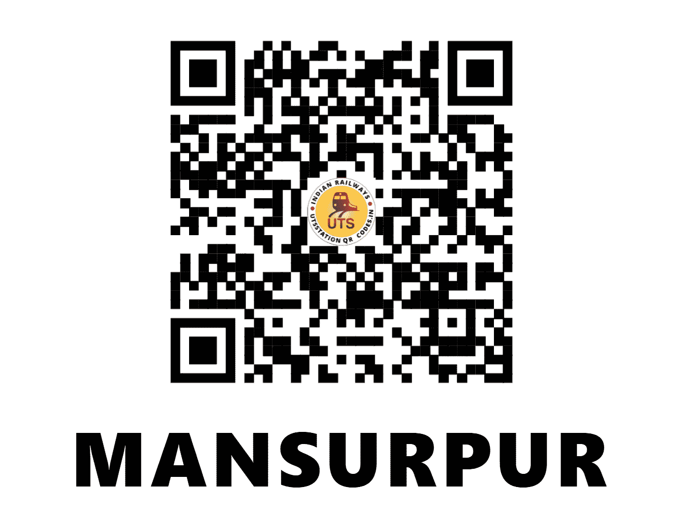 UTS QR Code for MANSURPUR - MSP (NR - UTTAR PRADESH)